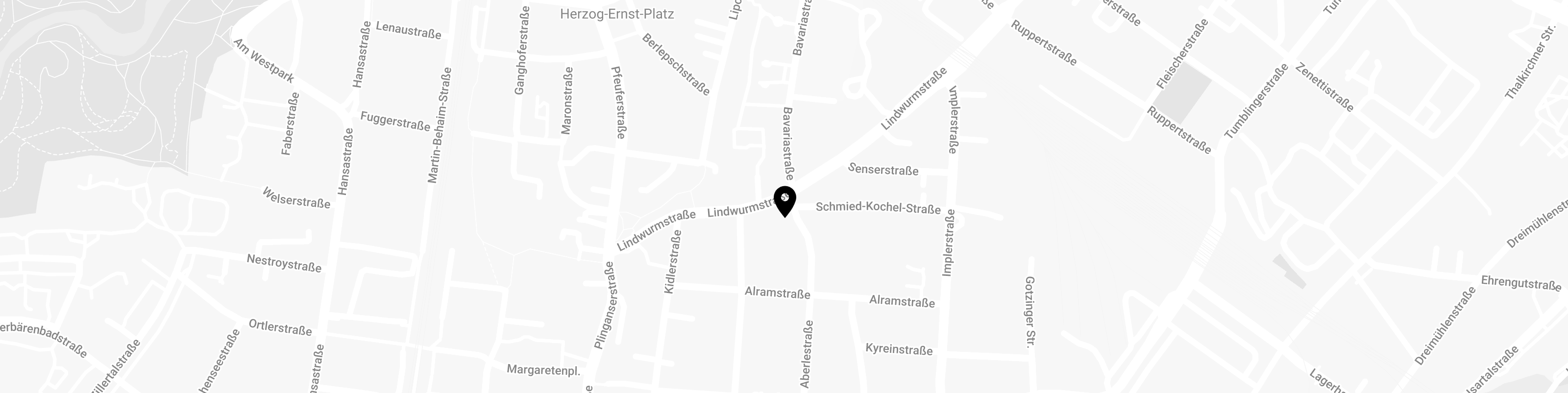Anfahrt Lageplan Manuel Bross Innenarchitektur Lindwurmstrasse München